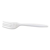 GEN PPFK10100 Medium-Weight Cutlery, Fork, White, 6 1/4-Inch, 100/Bag, 10 Bags/Carton