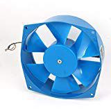 Uxcell Industrial Case Axial Flow Cooling Fan, AC, 380V, 65W, 21 cm x 5 cm, 1uF, Blue
