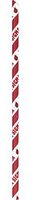 Creative Converting 24 Count Paper Straws, Alpha Sigma Alpha, Red/White
