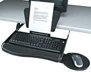 Kensington in-line Copyholder Underdesk Keyboard Drawer with Wrist Rest and Mouse Pad (K60068A)