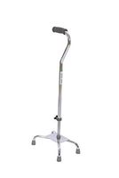 Essential Medical Supply Large Base Quad Cane, Silver