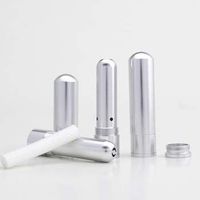 Refillable Aromatherapy Nasal Inhaler - 3 Pack - Silver