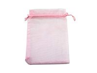 QIANHAILIZZ 50 Pack 12 x 16 Inch Drawstring Flower Bags Organza Jewelry Gift Pouch Candy Pouch Drawstring Wedding Favor Bags (Pink)