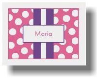 Paparte Note Cards (707 Pink and Purple Stripe Name)
