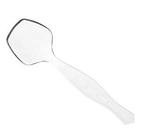 Disposable Plastic Serving Spoon | Heavy-Duty Clear & Hard Plastic Spoons | Excellent for Weddings, Bridal Showers, Birthday Parties & More | 12 Count