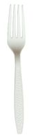 Daxwell Plastic Forks, Heavy Weight Polystyrene (PS), White, 7 1/8", A10001006 (Case of 1,000)