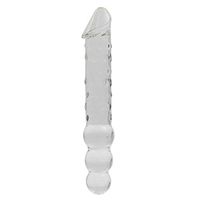 RAFF015 All Natural Mini Small Smooth Double Ended Sided Headed Crystal Clear Glass Stick for Women Men Female Male Beginners