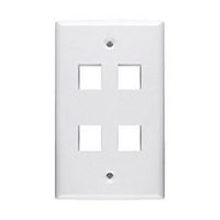 SignaMax SKF-4-WH White 4 Port Single-Gang Wall Plate