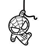 Marvel Avengers Chibi Spider-Man, Black, 6 Inch, Die Cut Vinyl Decal, For Windows, Cars, Trucks, Toolbox, Laptops, Macbook-virtually Any Hard Smooth Surface