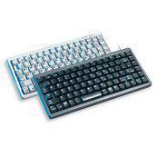 Cherry Electronics G84-4100LCADE-0 Series G84-4100 Ultraslim Keyboard, USB/PS2 Interface, German 83 Keys, 11.10" W x 5.20" D x 1.02" H, Light Gray