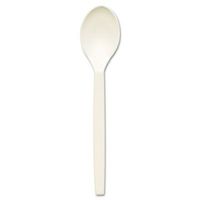Eco-Products Plant Starch Teaspoon, Cream, 1000/Carton