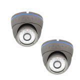 GW Security VD116H 2 Power kit Set of 2 Dome Outdoor 700TVL Sony Exview HAD CCD Security Camera with Power Adapter Kit (White)