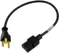 VOLEX, 17742 10 B1, Mains Power Cord, 18 AWG, Shielded, w/o Foil & Braid, NEMA 5-15P, IEC 60320 C13, 6.5 ft, 2 m, Black