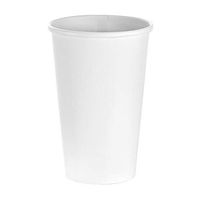 (500 Count) 20 oz White Paper Hot Cups, Disposable Coffee Cups by Tezzorio, Hot Drink Paper Cups for Latte, Cappuccino, Tea, Chocolate