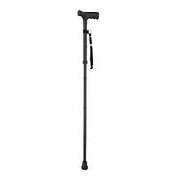 GoaEin Canes Mountaineering Cane Non-Slip Aluminum Alloy Power Collapsible Old Man Walking Stick Thick Anti-Skid Walking Stick Lightweight (Color : Black, Size : 94cm)