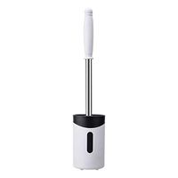 Xuanmuque Bathroom Toilet Brush and Holder Bathroom Toilet Bowl Cleaner Brush Set Wall Mount, White