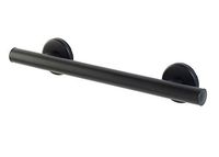 Lifeline Straight Plateau Grab Bar - Home Mobility Aid | Matte Black | 36 Inch
