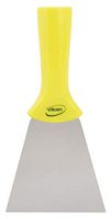 Vikan 4” Stainless Steel Handle Mounted Scraper, Yellow