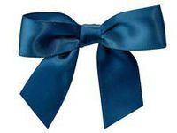 6ct. Pre-Tied Navy Blue 3" Satin Gift Bows Wire Ties Ready-to-Use 7/8" Ribbon