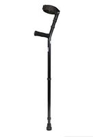 Walk Easy Adult Bariatric Forearm Crutches Adjustable Full Cuff Model 499 (Pair) (Black)