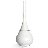 Inchant Toilet Brush Set - White Bathroom Toilet Bowl Brushes and Holders Scrubber Set Plastic Scrubbing Grips Brush Accessories Bathroom Accessory