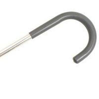 Tourist Adjustable Aluminum Cane With Vinyl Handle - Silver
