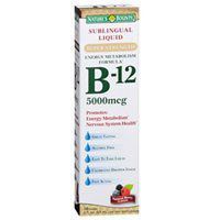 Nature's Bounty B-12 5000 mcg Sublingual Liquid Energy Health 2 oz (Pack of 6)