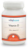 Vitamin D-3 (400 IU) 100 Softgels per Bottle (5 Pack)