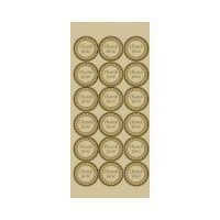 Geographics Thank You Seals, 1.25 Inches dia, Gold Foil, 54 Pack (48480)