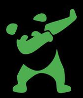 Home Grown Claremore Panda Dab - Vinyl Decal Sticker - Multiple Colors Available (Green)