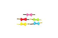 Twist Tie Bows for Treat Bags or wrapping any of your Ideas, Amazing for Wrapping candy, favor toys 100 Pre tied bows in five beautiful Colors Pink, Blue, Red, Lime. 20 bows of each color (1.5 inches)