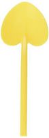 Heart Shaped Spoon, Love Shovel Spoon, Disposable Mini Plastic Tasting Spoon - 3.5" - Yellow - 500ct box - Restaurantware