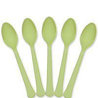 Green Tea Plastic Spoons 24ct