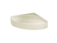 Swanstone CS01616.037 Solid Surface Corner Shower Seat, 16.3125-in L X 16.3125-in H X 4-in H, Bone