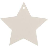 JAM PAPER Gifts Tags - Large Star - 3 x 2 3/4 - Ivory - 10/Pack