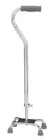 Carex Small Base Offset Quad Cane, Silver, 2.9 Pound