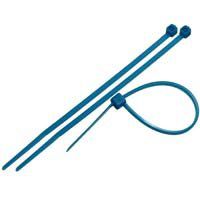 Nylon Cable Zip Tie 0.10 x 4 inch 18lbs, 100pcs/pack - Blue Nylon 66, 94V-2 - Distributed by NAC Wire and Cables