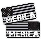 Pair ~ American Flags Black Ops MERICA Vinyl Decals | Stickers AR-15 AR15 Lower, Helmets, Hard Hats, Tool Box Motorcycle Stealth America USA Patriotic Laptop Welder Welding