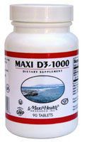 Maxi Vitamin D3 1000 IU enzymaxed for easy digestion - 90 tablets