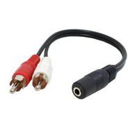 ChenYang 3.5mm 1/8 Stereo Female Mini Jack to 2 Male RCA Plug Adapter Audio Y type Cable