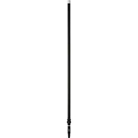Vikan 29759 31.8"-112.50" Telescopic Aluminum Extension Handle with Threaded Tip, 1.26" Diameter, Black