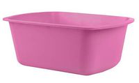 AMZ Polypropylene Wash Basins 7 Quart. Pack of 50 Rectangular Portable Dishpan Tub Rose Washing Basins for Handwashing Laundry, Cleaning and Gardening and More