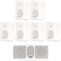 Acoustic Audio AA351W and AA32CW Mountable Indoor Speakers Home Theater 7 Speaker Set
