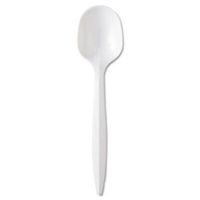 Medium-Weight Cutlery, Soup Spoon, White, 1000/Carton (4 Cartons)