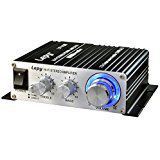 Mini Amplifier, FisherMo Home Audio Stereo Powerfull Bass Music Streaming Digital Class D Hi-Fi Power Amp for Speaker PC TV Cell Phone Car Vehicle
