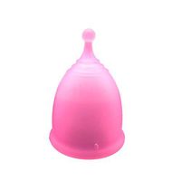 Women Menstrual Cup, 100% Medical Grade Silicone Sports Lady Feminine Cup Hygeine Copa Reusable Menstrual Cup Health Care - Pad and Tampon Alternative - (Pink, S)