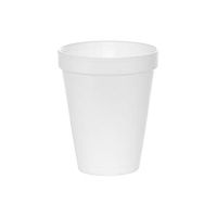 (50 Count) 12 oz White Foam Cups, Disposable Foam Drink Cups, To Go Coffee Cups, Insulated Foam Cups for Hot/Cold Drinks by Tezzorio