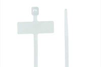 ID Tag 4.3", 18 lb. White Cable Ties - (pack of 100)