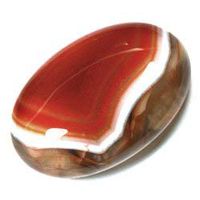 CrystalAge Banded Carnelian Massage Stone ~45mm