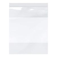 Plymor Heavy Duty Plastic Reclosable Zipper Bags w/White Block, 4 Mil, 12" x 15" (Pack of 200)